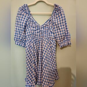 Blue and Pink Gingham Dress